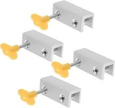 Housoutil 4x Deur- en Raambegrenzer Schuifraam Sloten