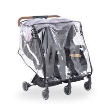 SeedFuture Dubbele Kinderwagen Regenhoes - Waterdicht en Winddicht!