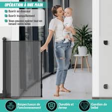 1e Deer Retractable Veiligheidsbarrière (Zwart