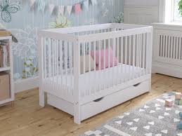 Uitbreidbaar Wit Babybed met Lade - 120 cm