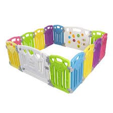 Veilige Baby Box met Deur en Speelgoedbord - 14 Panelen