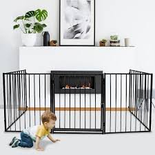 Ikodm Metalen Haardbescherming - 304 cm Hond en Kinderveiligheidshekje