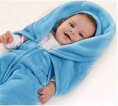 Schattige Baby Slaapzak Voetenzak - 80x90cm Sterrenpatroon (Blauw)