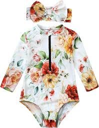 FEOYA Kinderen Badpak met Hoofddoek - Eendelig Baby Badpak