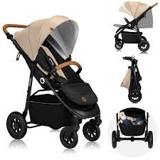 LIONELO Natt Lichtgewicht Kinderwagen tot 22 kg met Verstelbare Handgreep en Rugleuning